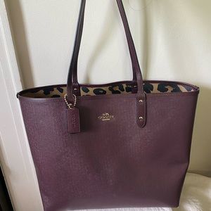reversible coach tote bag